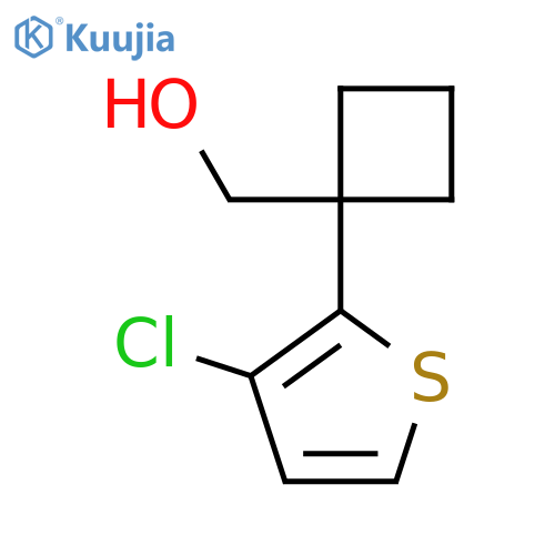 1-(3-chlorothiophen-2-yl)cyclobutylmethanol structure