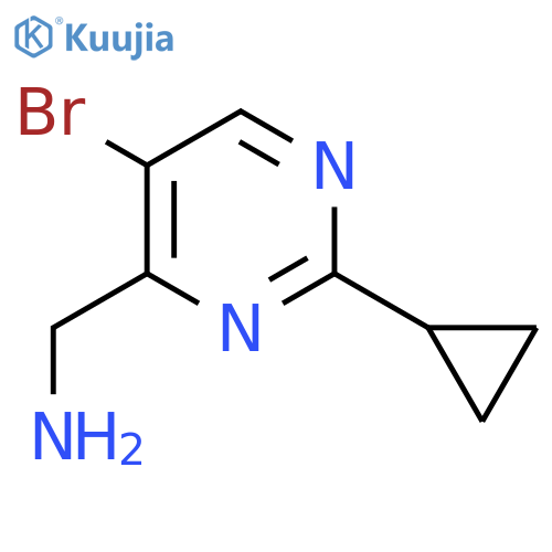 (5-Bromo-2-cyclopropylpyrimidin-4-yl)methanamine structure