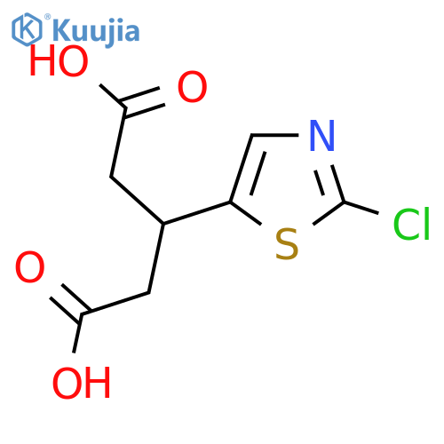 3-(2-chloro-1,3-thiazol-5-yl)pentanedioic acid structure