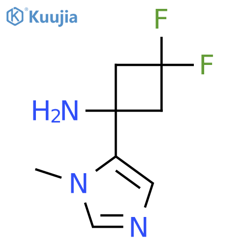 3,3-difluoro-1-(1-methyl-1H-imidazol-5-yl)cyclobutan-1-amine structure