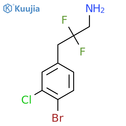 3-(4-bromo-3-chlorophenyl)-2,2-difluoropropan-1-amine structure