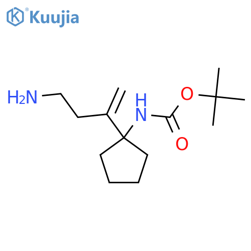 tert-butyl N-1-(4-aminobut-1-en-2-yl)cyclopentylcarbamate structure