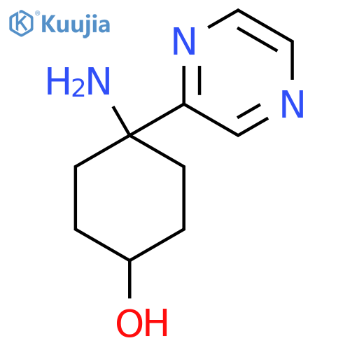 4-amino-4-(pyrazin-2-yl)cyclohexan-1-ol structure