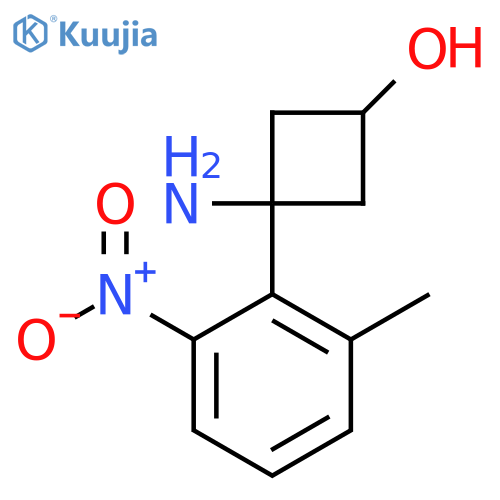3-amino-3-(2-methyl-6-nitrophenyl)cyclobutan-1-ol structure