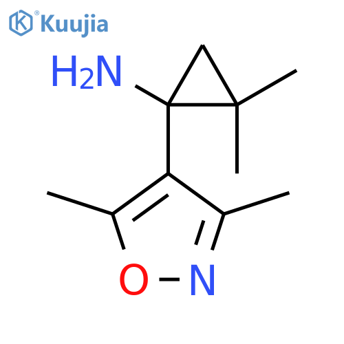 1-(dimethyl-1,2-oxazol-4-yl)-2,2-dimethylcyclopropan-1-amine structure