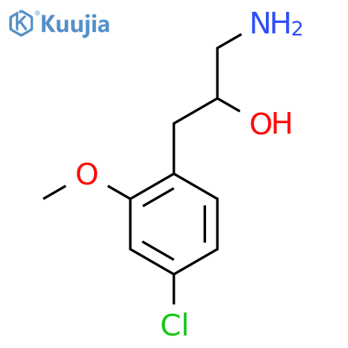 1-amino-3-(4-chloro-2-methoxyphenyl)propan-2-ol structure