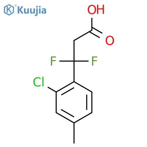 3-(2-chloro-4-methylphenyl)-3,3-difluoropropanoic acid structure