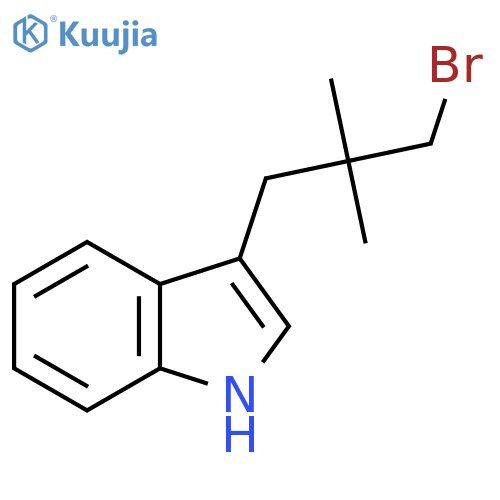 3-(3-bromo-2,2-dimethylpropyl)-1H-indole structure