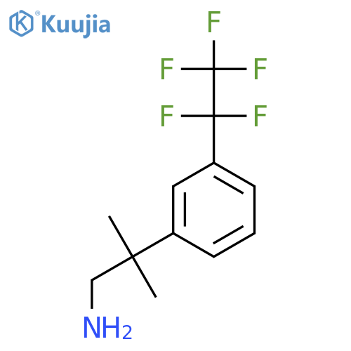 2-methyl-2-3-(pentafluoroethyl)phenylpropan-1-amine structure