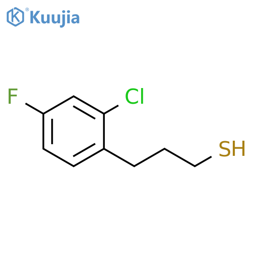 3-(2-Chloro-4-fluorophenyl)propane-1-thiol structure