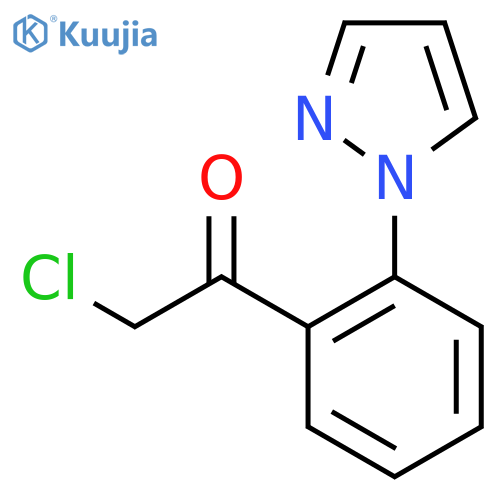 2-chloro-1-2-(1H-pyrazol-1-yl)phenylethan-1-one structure