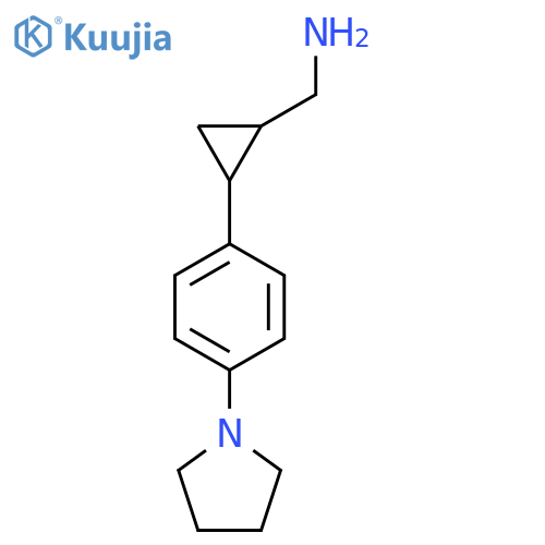 {2-4-(pyrrolidin-1-yl)phenylcyclopropyl}methanamine structure