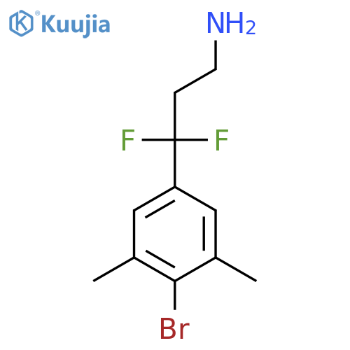 3-(4-Bromo-3,5-dimethylphenyl)-3,3-difluoropropan-1-amine structure