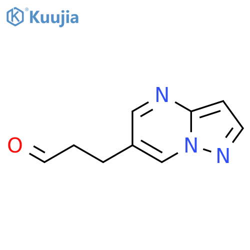 3-{pyrazolo1,5-apyrimidin-6-yl}propanal structure