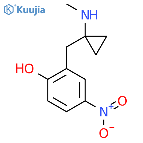 2-{1-(methylamino)cyclopropylmethyl}-4-nitrophenol structure