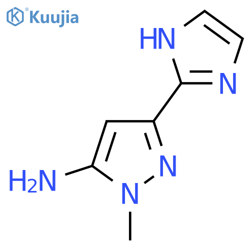 3-(1H-imidazol-2-yl)-1-methyl-1H-pyrazol-5-amine structure