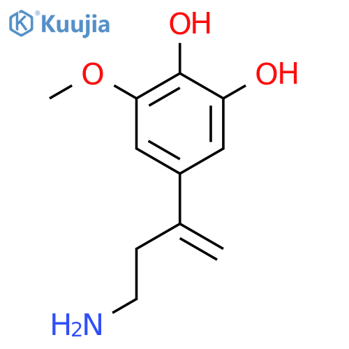 5-(4-aminobut-1-en-2-yl)-3-methoxybenzene-1,2-diol structure