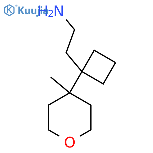 2-1-(4-methyloxan-4-yl)cyclobutylethan-1-amine structure
