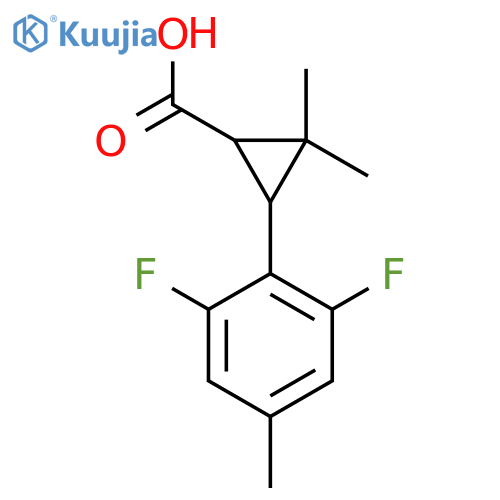 3-(2,6-difluoro-4-methylphenyl)-2,2-dimethylcyclopropane-1-carboxylic acid structure