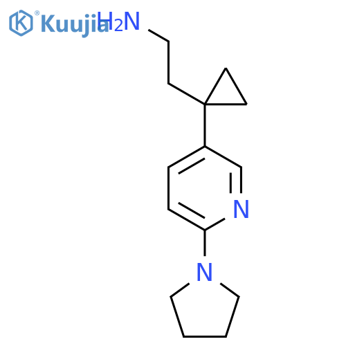 2-{1-6-(pyrrolidin-1-yl)pyridin-3-ylcyclopropyl}ethan-1-amine structure