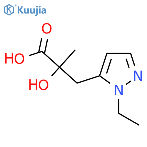 3-(1-ethyl-1H-pyrazol-5-yl)-2-hydroxy-2-methylpropanoic acid structure