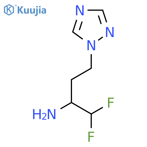 1,1-difluoro-4-(1H-1,2,4-triazol-1-yl)butan-2-amine structure
