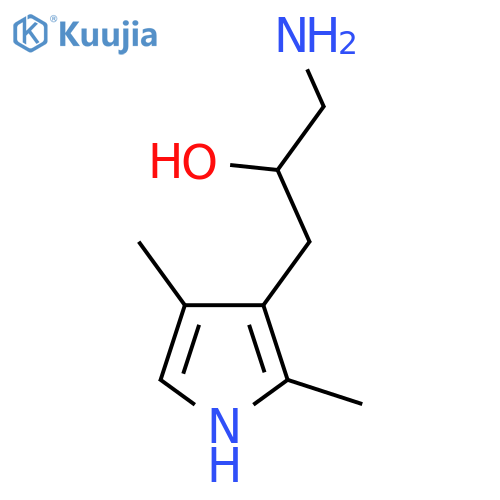 1-amino-3-(2,4-dimethyl-1H-pyrrol-3-yl)propan-2-ol structure