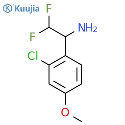 1-(2-Chloro-4-methoxyphenyl)-2,2-difluoroethan-1-amine structure
