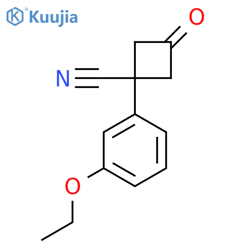 1-(3-ethoxyphenyl)-3-oxocyclobutane-1-carbonitrile structure