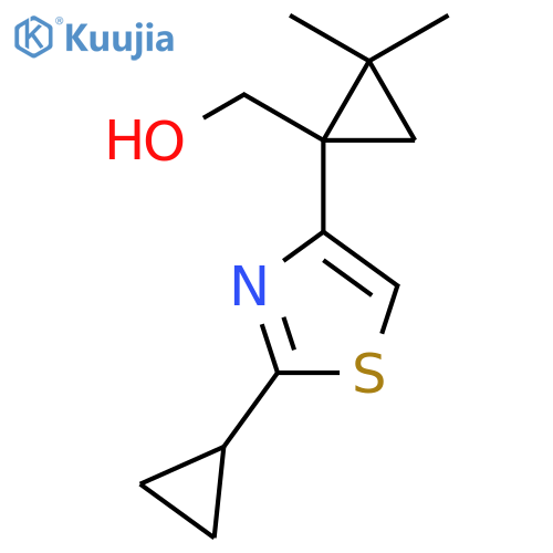 1-(2-cyclopropyl-1,3-thiazol-4-yl)-2,2-dimethylcyclopropylmethanol structure