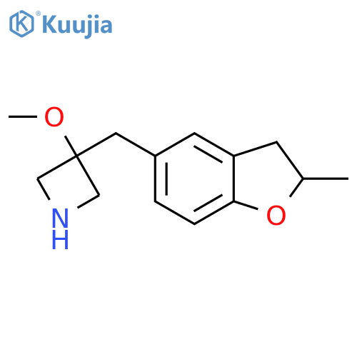 3-methoxy-3-(2-methyl-2,3-dihydro-1-benzofuran-5-yl)methylazetidine structure