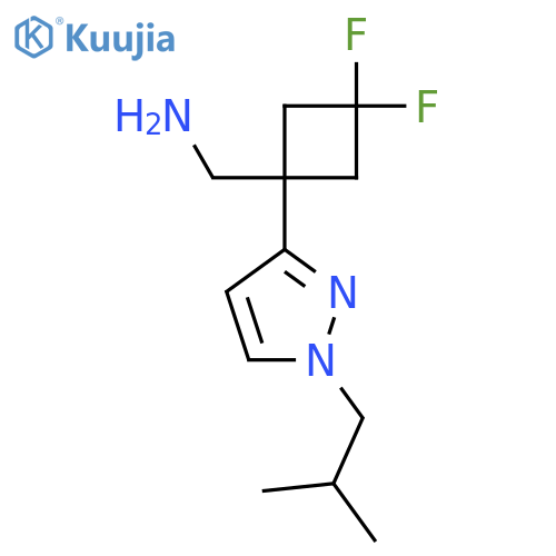 {3,3-difluoro-1-1-(2-methylpropyl)-1H-pyrazol-3-ylcyclobutyl}methanamine structure