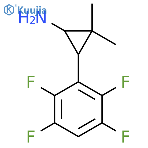 2,2-dimethyl-3-(2,3,5,6-tetrafluorophenyl)cyclopropan-1-amine structure