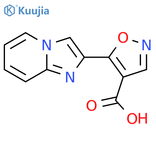 5-{imidazo1,2-apyridin-2-yl}-1,2-oxazole-4-carboxylic acid structure