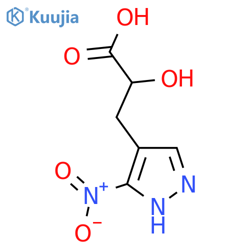 2-hydroxy-3-(3-nitro-1H-pyrazol-4-yl)propanoic acid structure