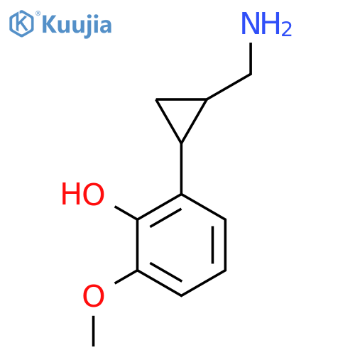 2-2-(aminomethyl)cyclopropyl-6-methoxyphenol structure