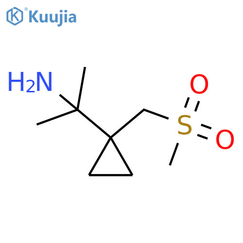 2-1-(methanesulfonylmethyl)cyclopropylpropan-2-amine structure