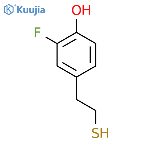 2-fluoro-4-(2-sulfanylethyl)phenol structure