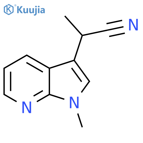 2-{1-methyl-1H-pyrrolo2,3-bpyridin-3-yl}propanenitrile structure