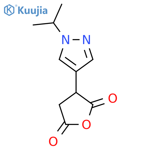 3-1-(propan-2-yl)-1H-pyrazol-4-yloxolane-2,5-dione structure