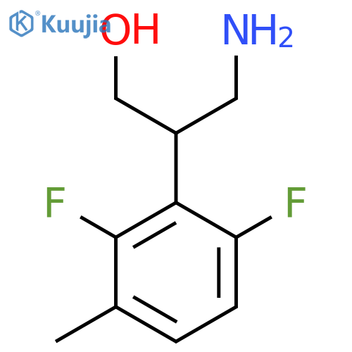 3-amino-2-(2,6-difluoro-3-methylphenyl)propan-1-ol structure