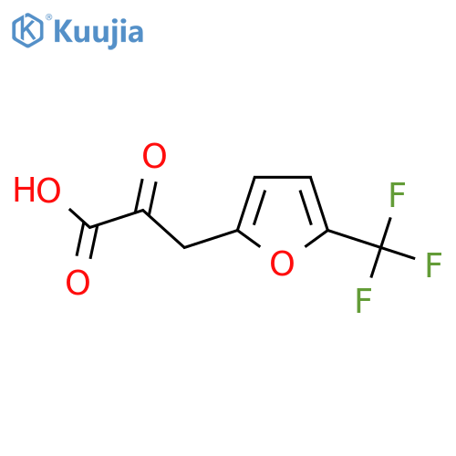 2-oxo-3-5-(trifluoromethyl)furan-2-ylpropanoic acid structure