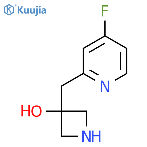 3-(4-fluoropyridin-2-yl)methylazetidin-3-ol structure