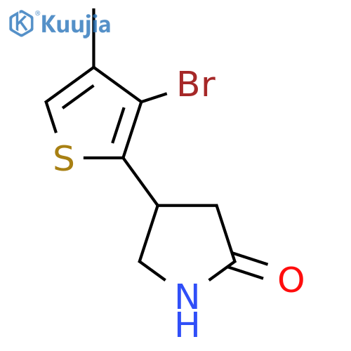 4-(3-bromo-4-methylthiophen-2-yl)pyrrolidin-2-one structure
