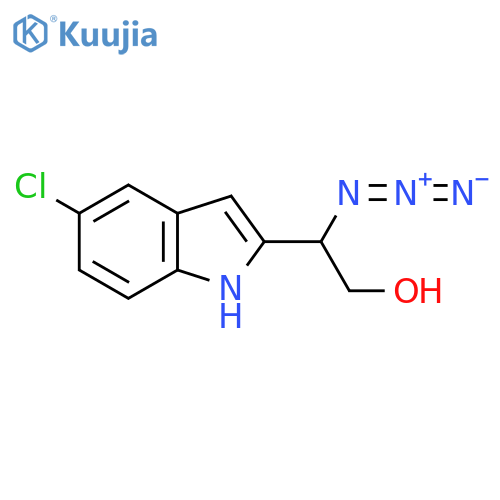 2-azido-2-(5-chloro-1H-indol-2-yl)ethan-1-ol structure