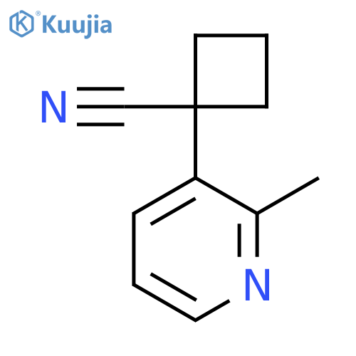 1-(2-methylpyridin-3-yl)cyclobutane-1-carbonitrile structure