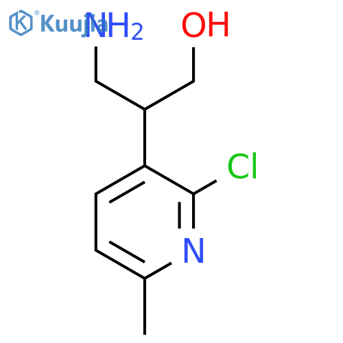 3-amino-2-(2-chloro-6-methylpyridin-3-yl)propan-1-ol structure