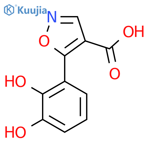 5-(2,3-dihydroxyphenyl)-1,2-oxazole-4-carboxylic acid structure