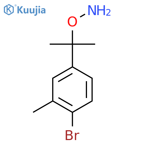 O-2-(4-bromo-3-methylphenyl)propan-2-ylhydroxylamine structure