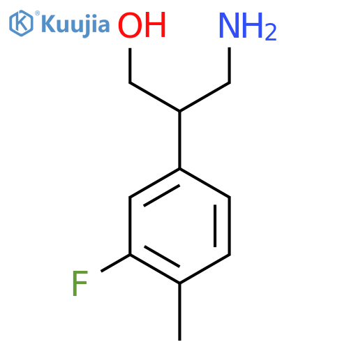 3-amino-2-(3-fluoro-4-methylphenyl)propan-1-ol structure